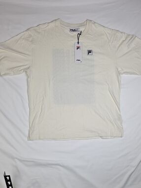 Fila Men's Cream Short Sleeve Logo Tee